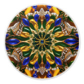 Keramische knop trekken met Brazilië Kleuren (Voorkant)