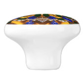 Keramische knop trekken met Brazilië Kleuren (Zijkant)