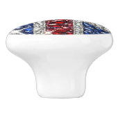 Keramische knop trekken met Britse kleuren (Zijkant)