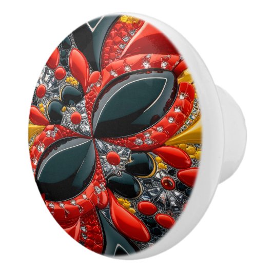 Keramische knop trekken met Duitse kleuren (Rechts)