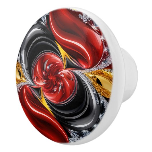 Keramische knop trekken met Duitsland Kleuren (Rechts)