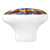 Keramische knop trekken met LGBTQ kleuren (Zijkant)