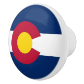 Keramische knop trekken met vlag van Colorado, USA (Rechts)