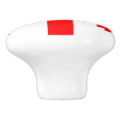 Keramische knop trekken met vlag van Georgië (Zijkant)