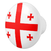 Keramische knop trekken met vlag van Georgië (Rechts)