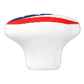 Keramische knop trekken met vlag van Ohio, USA (Zijkant)