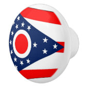 Keramische knop trekken met vlag van Ohio, USA (Rechts)