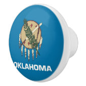 Keramische knop trekken met vlag van Oklahoma, USA (Rechts)