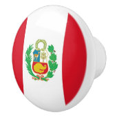 Keramische knop trekken met vlag van Peru (Rechts)