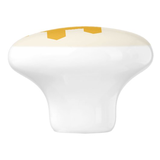 Keramische knop trekken met vlag van Tulsa, Oklaho (Zijkant)