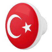 Keramische knop trekken met vlag van Turkije (Rechts)