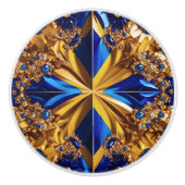 Keramische knop trekken met Zweden Kleuren (Voorkant)