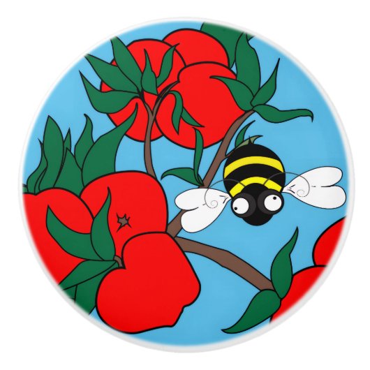 Keramische knop van appel (Voorkant)