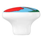 Keramische knop van appel (Zijkant)