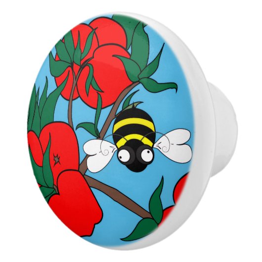 Keramische knop van appel (Rechts)