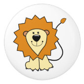 Keramische knop van kinderen voor lionillustratie (Voorkant)