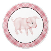 Keramische knop voor cartoon van het land Varkensh (Voorkant)