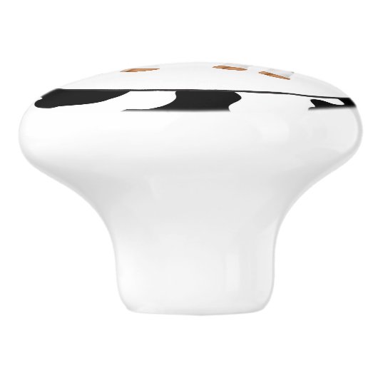 Keramische knop voor Koe in het land (Zijkant)