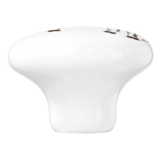 Keramische knop Zwitserse koe (Zijkant)