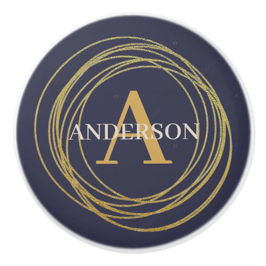 Keramische knoppen aanpassen - Gulden cirkels Lila (Voorkant)