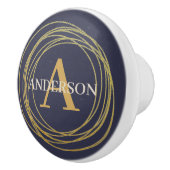 Keramische knoppen aanpassen - Gulden cirkels Lila (Rechts)