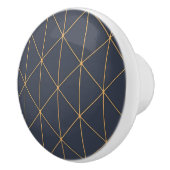 Keramische knoppen - Geometrisch goud en blauw pat (Rechts)