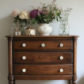 Keramische knoppen met delicate Oranje bloemen