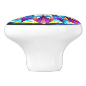 Keramische knoppen met een kleurrijk, uniek patroo (Zijkant)