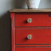 Keramische knoppen met felgekleurde bloemen