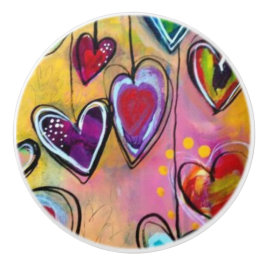 Keramische knoppen - Multikleurenhartafbeelding 3