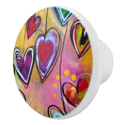 Keramische knoppen - Multikleurenhartafbeelding 3 (Rechts)