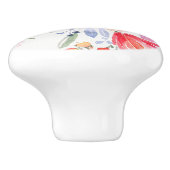 Keramische knoppen - Peonies & Poppies Design2 (Zijkant)