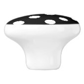 Keramische knoppen - Witte poolpunts Blk achtergro (Zijkant)