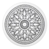 Keramische knoppen - Zwart-wit ontwerp (Voorkant)