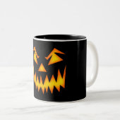 Keramische koffie Mok-Halloween Face Tweekleurige Koffiemok (Voorkant rechts)