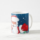 Keramische koffie Mok-kerstman & kast Koffiemok (Voorkant rechts)