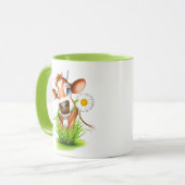 Keramische koffie Mok-Koe koffie Mok (Voorkant links)