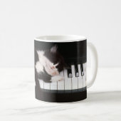 Keramische Koffie Mok-Piano Kitten Koffiemok (Voorkant rechts)
