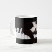 Keramische Koffie Mok-Piano Kitten Koffiemok (Voorkant links)