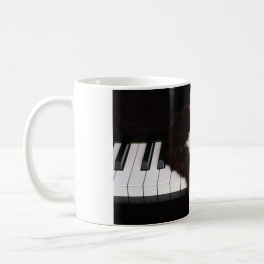 Keramische Koffie Mok-Piano Kitten Koffiemok (Links)