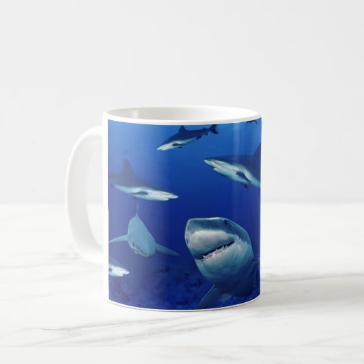 Keramische koffie-Mok-Sharks Koffiemok (Voorkant links)