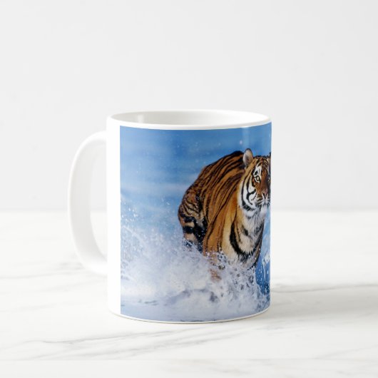 Keramische koffie-Mok-tijger Koffiemok (Voorkant links)