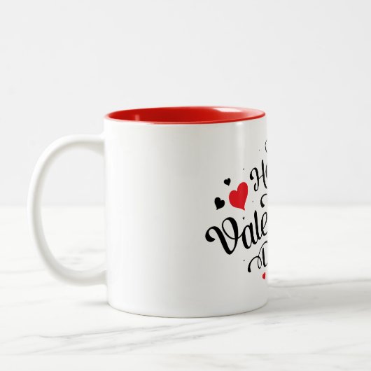 Keramische koffie Mok-Valentijn harten Tweekleurige Koffiemok (Links)