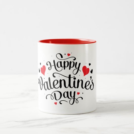 Keramische koffie Mok-Valentijn harten Tweekleurige Koffiemok (Center)