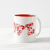 Keramische koffie Mok-Valentijn harten Tweekleurige Koffiemok (Voorkant rechts)