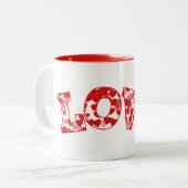 Keramische koffie Mok-Valentijn harten Tweekleurige Koffiemok (Voorkant links)