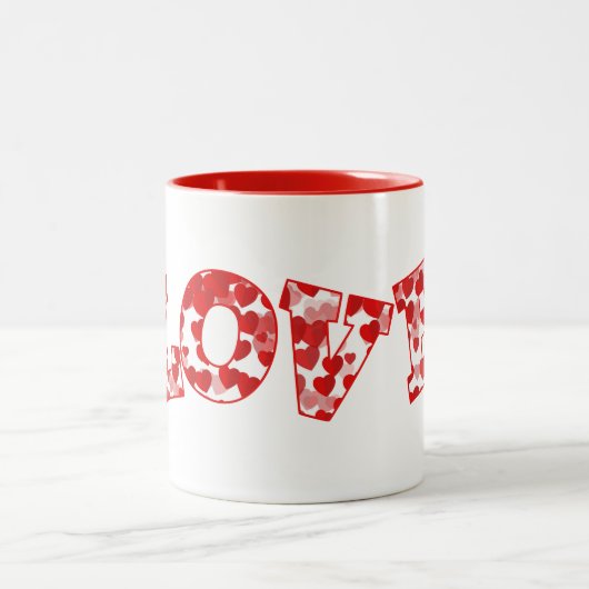 Keramische koffie Mok-Valentijn harten Tweekleurige Koffiemok (Center)
