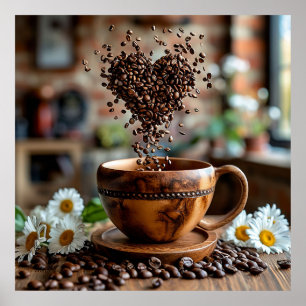 Keramische koffiekop poster keuken decoratie