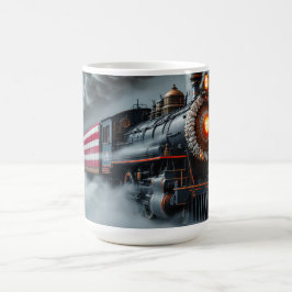Keramische koffiemok Vrijheid Stoomlocomotief