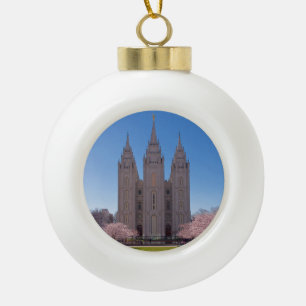 Keramische kogelversiering met zout Lake Temple Bal Ornament
